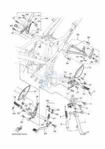 YZF320-A YZF-R3 (B2X8) drawing STAND & FOOTREST