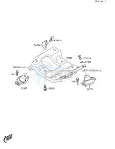 JS 650 A [650 SX] (A3-A4) [650 SX] drawing ENGINE MOUNT