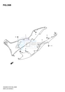 AN400 (E3-E28) Burgman drawing SIDE LEG SHIELD (AN400SK5 SK6)