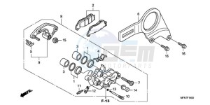 CB1000R9 France - (F / CMF) drawing REAR BRAKE CALIPER (CB1000R)