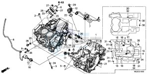 CB500FAD CB500F ABS Continue » UK - (E) drawing CRANKCASE