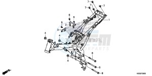 MSX125F MSX125 UK - (E) drawing FRAME BODY