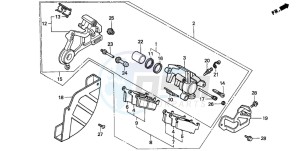 CR500R drawing REAR BRAKE CALIPER