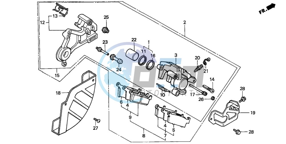 REAR BRAKE CALIPER