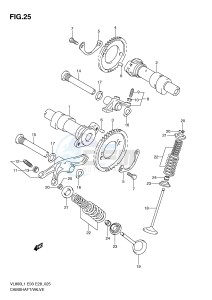 VL800 (E3-E28) VOLUSIA drawing CAMSHAFT - VALVE