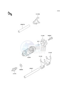 KL 250 D [KLR250] (D15-D19) [KLR250] drawing GEAR CHANGE DRUM_SHIFT FORK-- S- -