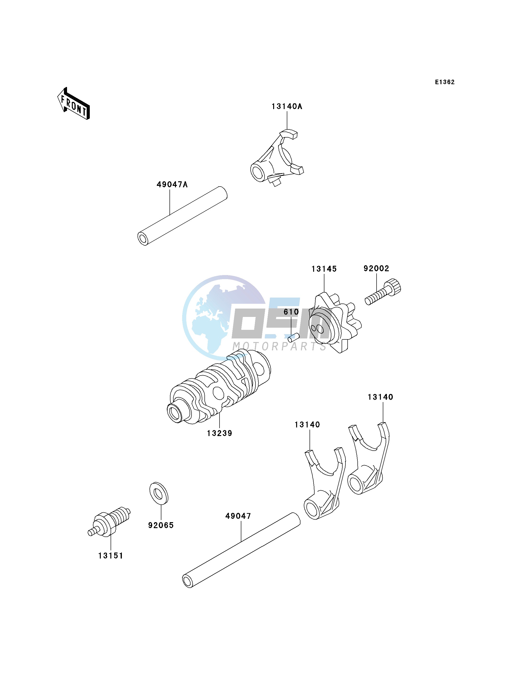 GEAR CHANGE DRUM_SHIFT FORK-- S- -