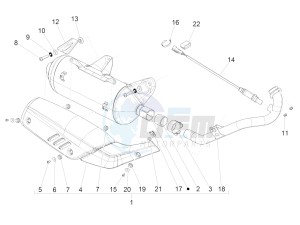 Beverly 300 ie ABS E4 (EMEA) drawing Silencer