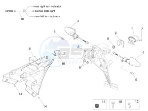 RSV4 1000 RR E4 ABS (APAC) drawing Rear lights