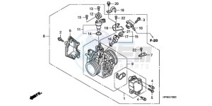 TRX420FEA Europe Direct - (ED / 2ED 4WD) drawing THROTTLE BODY