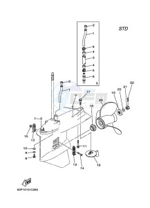 F150AETX drawing PROPELLER-HOUSING-AND-TRANSMISSION-2