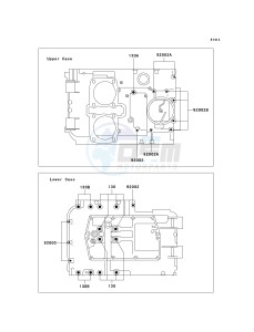 EX 500 D [NINJA 500R] (D6F-D9F) D7F drawing CRANKCASE BOLT PATTERN