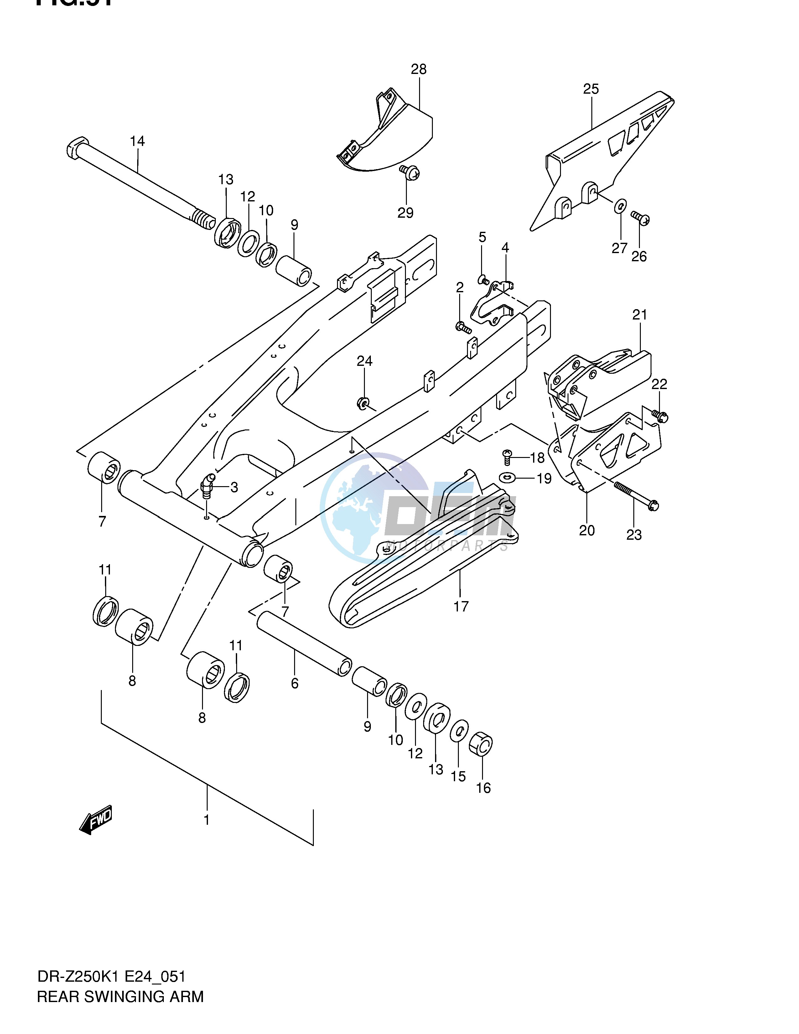 REAR SWINGING ARM