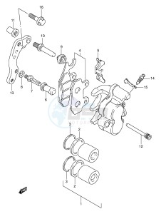 DR350 (E1) drawing FRONT CALIPER (MODEL N P R S T)