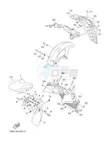 YP125RA (ABS) X-MAX125 ABS X-MAX125 ABS (2ABD) drawing FENDER