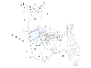 Beverly 300 ie ABS E4 (EMEA) drawing Cooling system