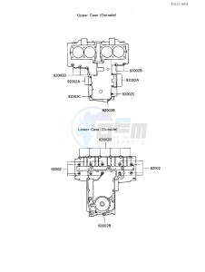 ZX 600 B [NINJA 600RX] (B1) [NINJA 600RX] drawing CRANKCASE BOLT PATTERN