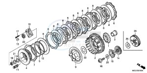 VT750CSC drawing CLUTCH