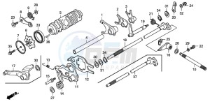 TRX250EX SPORTRAX 250 EX drawing GEARSHIFT DRUM (TRX250EX3/4/5/6/7/8)