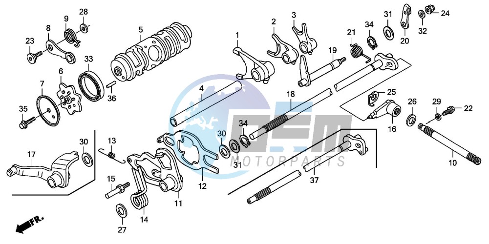 GEARSHIFT DRUM (TRX250EX3/4/5/6/7/8)