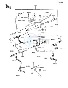 KZ 750 E (E2-E3) drawing FRONT MASTER CYLINDER -- 81 -82 KZ750-E2_E3- -