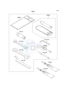 KVF 750 B (BRUTE FORCE 750 4X4I) (B6F-B7FA) B7F drawing OWNERS TOOLS