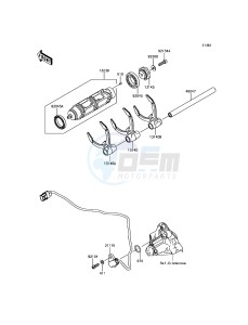 NINJA H2R ZX1000YHF EU drawing Gear Change Drum/Shift Fork(s)