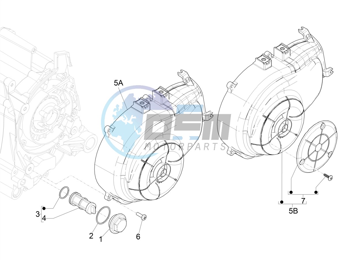 Flywheel magneto cover - Oil filter