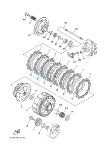 YZ125 (1SR9 1SRA 1SRB 1SRC 1SRC) drawing CLUTCH