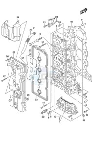 DF 175 drawing Cylinder Head