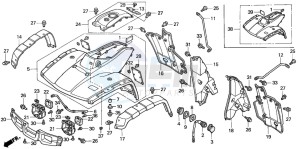 TRX350FM FOURTRAX 350 4X4 drawing FRONT FENDER