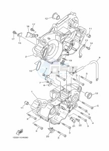 YZ250 (B9U6) drawing CRANKCASE