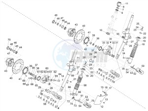 SUPER GTS 300 4T 4V IE ABS E3- E4 (NAFTA) drawing Fork/steering tube - Steering bearing unit