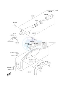 KDX 50 A (A6F) A6F drawing MUFFLER-- S- -