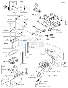 JET SKI ULTRA 310X JT1500LHF EU drawing Electrical Equipment