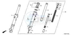 WW125EX2C drawing FRONT FORK