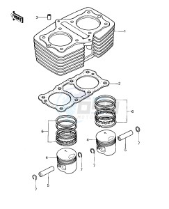 KZ 440 A [LTD] (A1) [LTD] drawing CYLINDER_PISTONS -- 80 A1- -