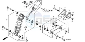 CBR600RA9 Australia - (U / ABS MME) drawing REAR CUSHION (CBR600RA)