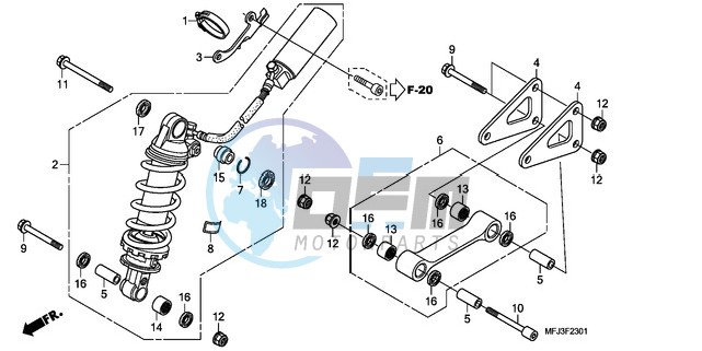 REAR CUSHION (CBR600RA)