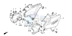 CB1300F CB1300SUPER FOUR drawing SIDE COVER (CB1300/A/S/SA )