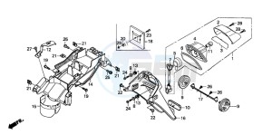 SH50 SH FIFTY drawing REAR COMBINATION LIGHT/ REAR FENDER