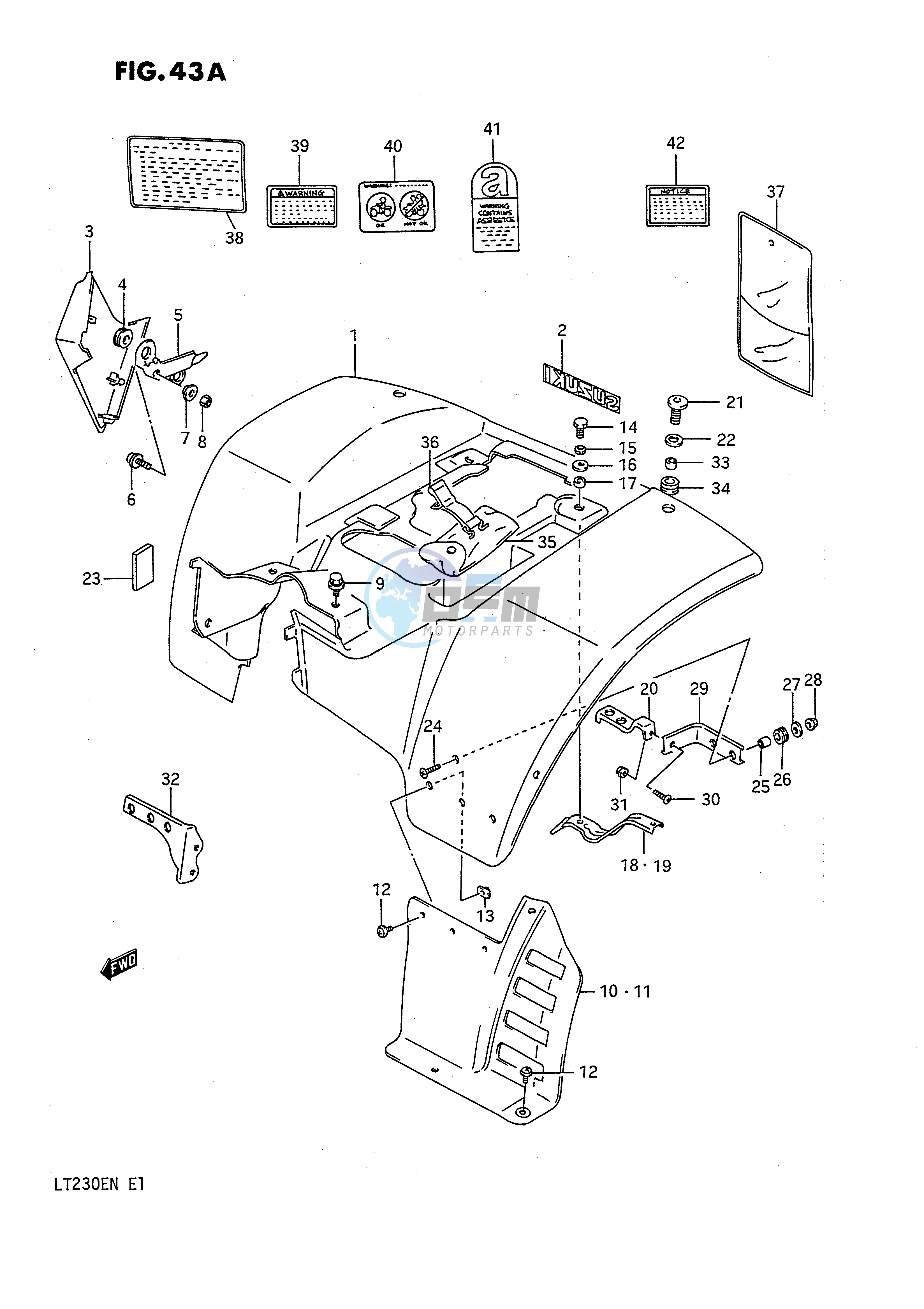 REAR FENDER (MODEL M N)