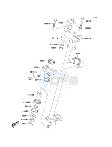 KSF 400 A [FX400] (A6F) A6F drawing STEERING SHAFT