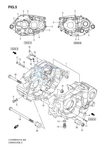 LT-Z400 (E19) drawing CRANKCASE