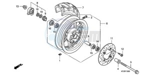 PES125R9 UK - (E / MKH STC) drawing FRONT WHEEL