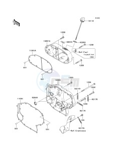 VN 2000 E [VULCAN 2000 CLASSIC] (6F-7F) E7F drawing RIGHT ENGINE COVER-- S- -