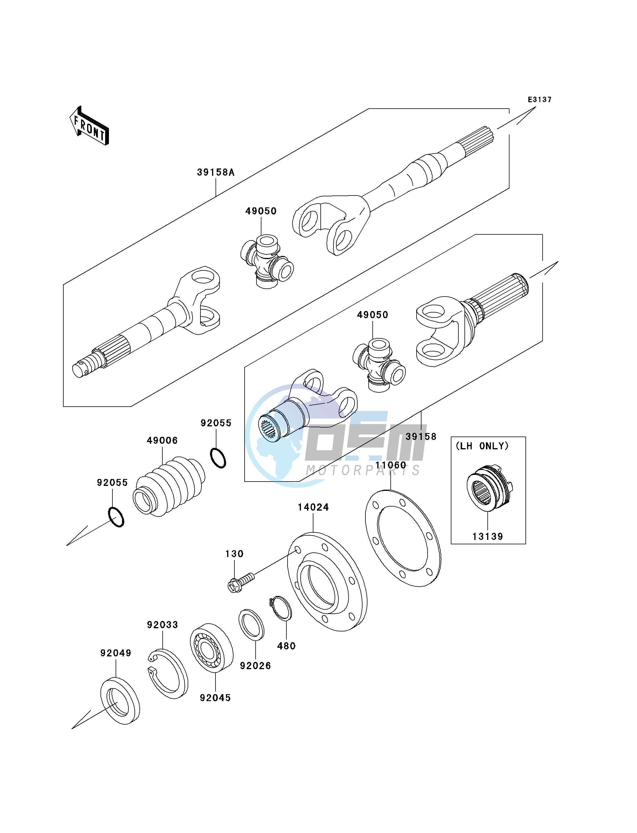 DRIVE SHAFT-REAR