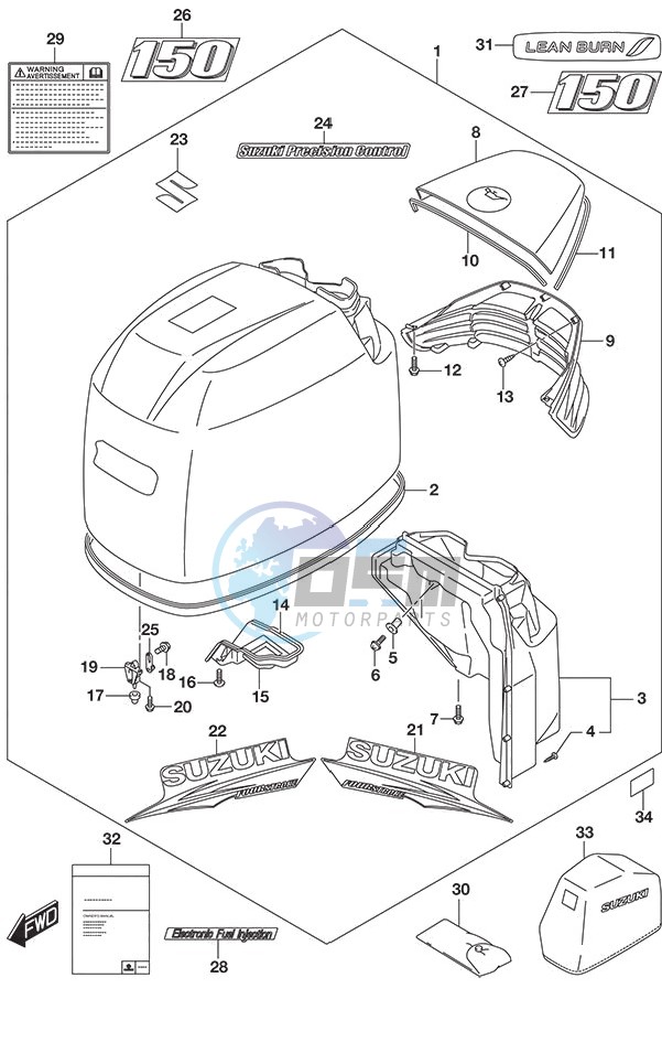 Engine Cover (White) (C/R) (Model: ZG)