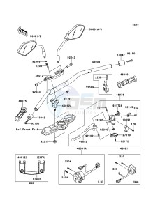 Z1000_ABS ZR1000EBF FR XX (EU ME A(FRICA) drawing Handlebar