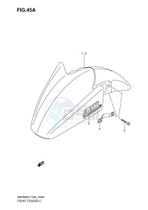 GSF650 (E2) Bandit drawing FRONT FENDER (MODEL K8)